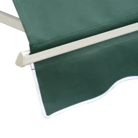 Outsunny Toldo Manual de Alumínio Retrátil 180x70 cm Toldo de Fachada para Exterior com Ângulo Ajustável e Impermeável Verde(m-9)