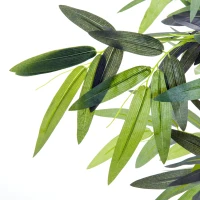 Outsunny Bambú Artificial 180cm com Ramos Realistas Planta Sintética Decorativa com Vaso para Sala de Estar Escritório Ø20x180cm Verde(m-9)
