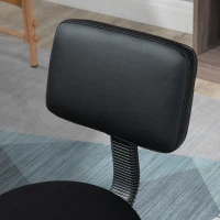 HOMCOM Swivel Salon Chair w/ Padded Seat Back 5 Wheels Adjustable Height Salon Hairdressers Tattoo Spa Rolling Black(m-8)