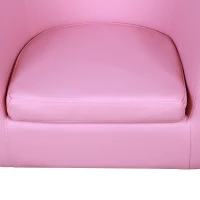 HOMCOM Kindersessel mit Fußhocker, Minisessel, Kinderzimmer Sofa, Kindersofa, Kindermöbel, für 3-6 Jahre alt, Mädchen, rosa, 51 x 39 x 41,5 cm(m-9)
