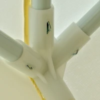 Outsunny Tenda de Jardim 3x3m Tenda com 4 Partes Laterais Rede Mosquiteira com Zíper Proteção UV para Patio Bege(m-7)