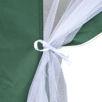 Outsunny Tenda Hexagonal Tenda de Jardim com Rede Mosquiteira Portas com Zíper e Orifícios de Drenagem 197x250 cm Verde(m-8)