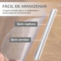HOMCOM Tapete Protetor Retangular para Cadeira de Escritório 90x120 cm Protetor de Chão de PVC Transparente(m-4)