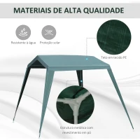 Outsunny Tenda Desmontável para Jardim com Tubo de Aço Tenda para Campismo Exterior 330x240x215 cm Verde(m-6)