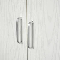 HOMCOM Armário de Cozinha Armário Alto de Cozinha com Gaveta Prateleira Aberta e 3 Armários com Prateleira Ajustável 71x71x178 cm Branco(m-9)