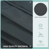 Outsunny Garden Rattan Sofa Cushion Polyester Cover Replacement Outdoor- No Cushion Included, Dark Grey(m-5)