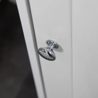 kleankin Coluna Casa de Banho com 3 Compartimentos de Armazenamento Porta e Prateleiras Ajustáveis 34x23x165cm Branco(m-8)