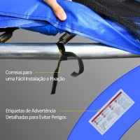 HOMCOM Cobertura de Proteção Ø366 cm de Borda de Trampolim Espuma de Proteção para Trampolim para Exterior Azul(m-6)