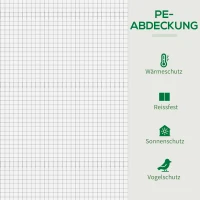 Outsunny Buitenkas, serre met roldeur, tomatenkas met stalen zijraam(m-4)