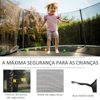 HOMCOM Rede de Segurança para Trampolim Rede de Substituição para Trampolins Ø305x180 cm Preto(m-5)