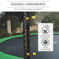 HOMCOM Rede de Segurança para Trampolim Rede de Substituição para Trampolins Ø305x180 cm Preto(m-6)