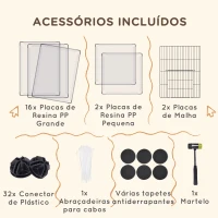 PawHut Recinto para Animais de Estimação DIY com 20 Painéis Parque para Pequenos Animais Modular 175x70x45 cm Translúcido(m-7)