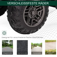 HOMCOM elektrische kinderquad, elektrische auto, elektrische quad, kindervoertuig, groen(m-6)