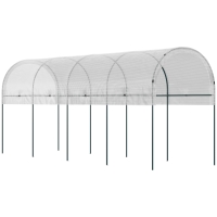 Outsunny Buitenzonnige tomatenkas, winddicht foliekas tomatenhuis staal