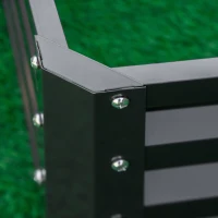 Outsunny Ogród, Doniczka z obudową stalową, Szary, 120 x 120 x 30 cm(m-7)