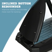 SPORTNOW 2.4-2.9m Adjustable Basketball Hoop and Stand with Weighted Base, Portable on Wheels, Black(m-7)