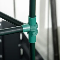 Outsunny Wysokie Łóżko na Kwiaty, Płytka z Rozszerzalnym Rusztowaniem, Stal, ciemnoszary, 120 x 90 x 59 cm(m-8)