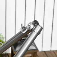 Outsunny 2-in-1 hangmatstandaard, weerbestendig, droogrek, 290 cm x 92 cm x 88 cm, zwart(m-6)