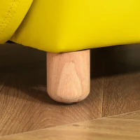 HOMCOM Cute Animal Kids Sofa Chair with Storage bags PU Leather Upholstered Single Sofa Couch for Kids Toddlers for Children's Room Bedroom Living room, Yellow(m-8)