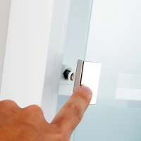 HOMCOM 3- Tier Wall Mount Medicine Cabinet Magnetic Door Lockable Frosted Glass Door - 27L x 12W x 57H (cm)(m-7)