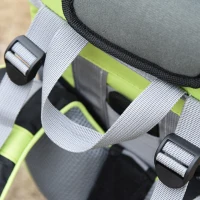 HOMCOM Baby Hiking Backpack Carrier Child Carrier with Ergonomic Hip Seat Detachable Rain Cover Adjustable Straps Stand for Toddler 6 - 36 Months Black(m-11)