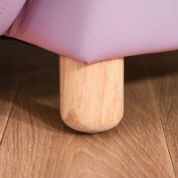 HOMCOM Cute Animal Kids Sofa Chair with Storage bags PU Leather Upholstered Single Sofa Couch for Kids Toddlers for Children's Room Bedroom Living room, Pink(m-8)