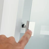 HOMCOM 3- Tier Wall Mount Medicine Cabinet Magnetic Door Lockable Frosted Glass Door - 27L x 12W x 57H (cm)(m-8)