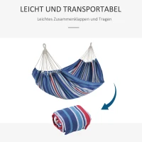 Outsunny HAMAK OGRODOWY WIELOOSOBOWY niebieski(m-6)