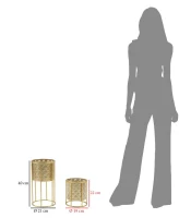 Mauro Ferretti Suport De Vaza Golvy Set 2 Buc -A- Cm Ø 21X40-19X22(m-7)