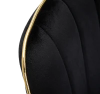 Mauro Ferretti SCAUN PARIS NEGRU/AURIU SET 2 BUC CM 51X59X79(m-8)