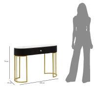 Mauro Ferretti Consola Montpellier Neagra cm 100X43X74(m-8)