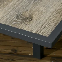 Outsunny tuintafel, eettafel voor in de tuin met uitschuifbaar tafelblad, aluminium(m-9)