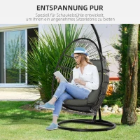Outsunny Hängesessel Kissen Auflage für Hängekorb Sitzkissen Ersatzkissen Hängeschaukel Rückenkissen Polyester 112 x 79 x 22 cm(m-4)