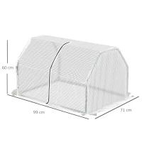 Outsunny Mini Kas, weerbestendig, gemakkelijk te vervoeren, 99 cm x 71 cm x 60 cm, Folietunnel, Groen(m-3)