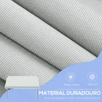 Outsunny Toldo Manual Retrátil Ajustável 300x170x200-290 cm com Manivela Proteção Solar UV40+ para Varanda Jardim Creme(m-6)