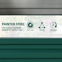 Outsunny Raised Beds for Garden, Galvanized Outdoor Planters, for Herbs and Vegetables, Use for Patio, Backyard, Balcony, Green(m-4)