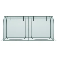 Outsunny 8' x 4' mini broeikas winddichte plantenbeschermingstent met deur(m-8)