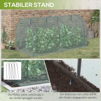 Outsunny 8' x 4' mini broeikas winddichte plantenbeschermingstent met deur(m-7)
