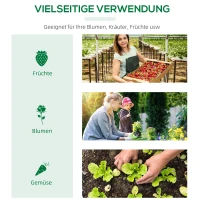 Outsunny Kas met oprolbare ramen, weerbestendig, 180 cm x 60 cm x 60 cm, Groen(m-7)