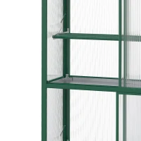 Outsunny hoogslaper, koelframe met schuifdeur, verstelbare planken, aluminium groen(m-9)