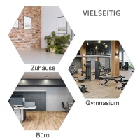 HOMCOM Halterstandaard, Set van 2, tot 150 kg, Hoogteverstelbaar, Staal, Wit+Zwart, 52 x 48 x 160 cm(m-6)