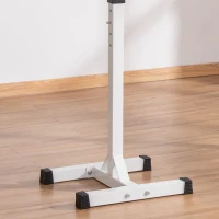 HOMCOM Halterstandaard, Set van 2, tot 150 kg, Hoogteverstelbaar, Staal, Wit+Zwart, 52 x 48 x 160 cm(m-8)