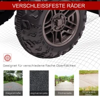 HOMCOM elektrische kinderquad, elektrische auto, elektrische quad, kindervoertuig, rood(m-6)