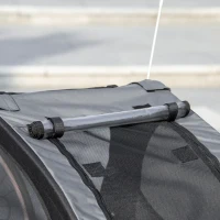 PawHut hondenaanhanger, vouwfietsaanhanger, hondenaanhanger, zwart(m-8)