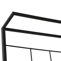 Raft Suport pentru plante Outsunny cu 3 Etajere di Panou Posterior, Jardiniera Verticala pentru Plante Cataratoare, din Metal Negru(m-8)