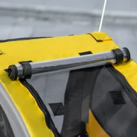 PawHut hondenaanhanger, vouwfietsaanhanger, hondenaanhanger, geel(m-8)