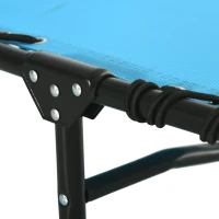 Outsunny Espreguiçadeira de jardim dobrável e ajustável com 4 posições  sistema de laço Estrutura de Aço 197x58x76 cm azul claro(m-7)