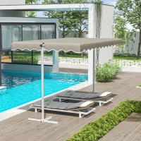 Outsunny luifel 4,02 x 2,27 m tuinluifel met 360° draaibaar dak, kaki(m-2)