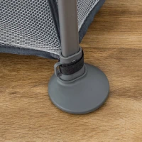 HOMCOM Laufstall klappbar tragbar 134 cm x 134 cm x 83 cm Mesh PP Grau(m-9)