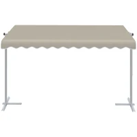 Outsunny luifel 4,02 x 2,27 m tuinluifel met 360° draaibaar dak, kaki(m-7)